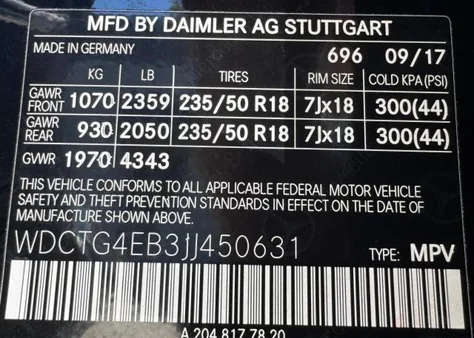 WDCTG4EB3JJ450631